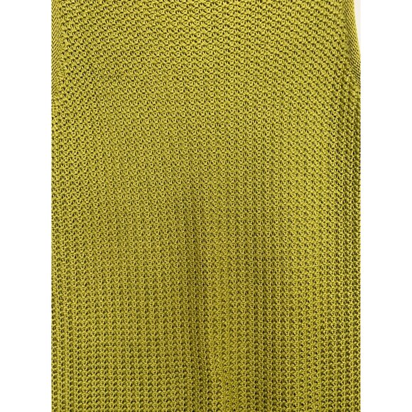 Linda Allard Ellen Tracy Women's Lime Green Sleeveless Knit Sweater Top Size M - Picture 7 of 10